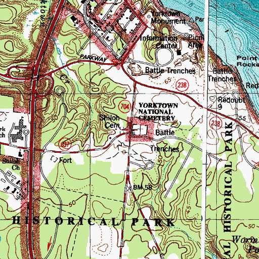 Topographic Map of Shiloh Church, VA