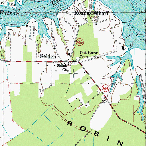 Topographic Map of Shiloh Church, VA