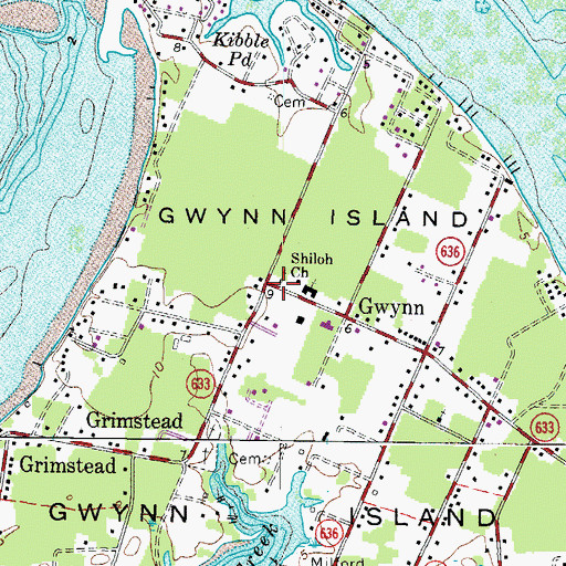 Topographic Map of Shiloh Church, VA