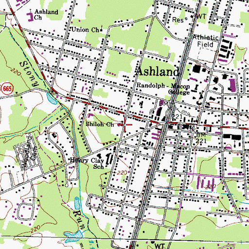 Topographic Map of Shiloh Church, VA