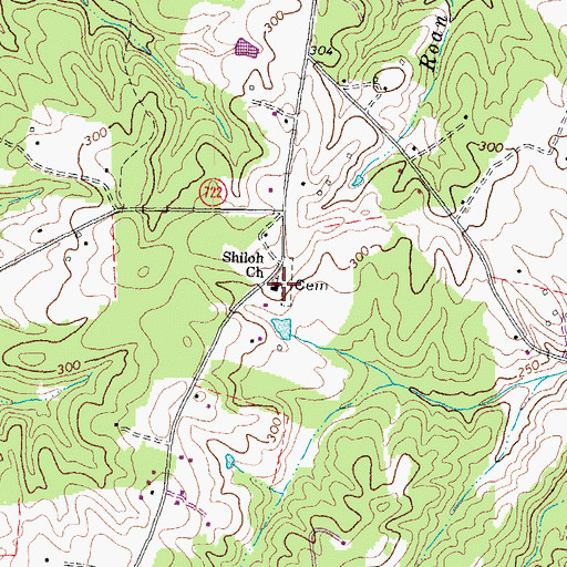 Topographic Map of Shiloh Church, VA