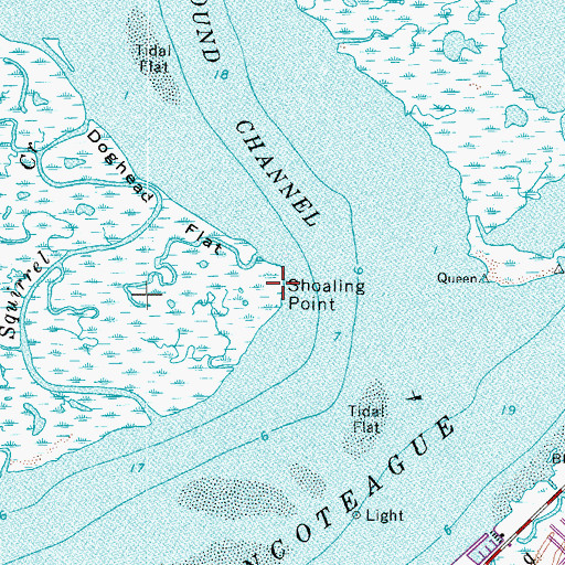 Topographic Map of Shoaling Point, VA