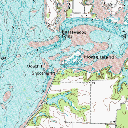 Topographic Map of Shooting Point, VA