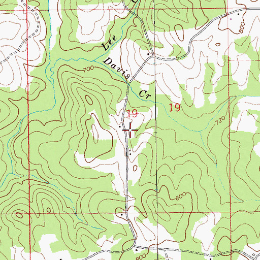 Topographic Map of Sanders Cemetery, AL