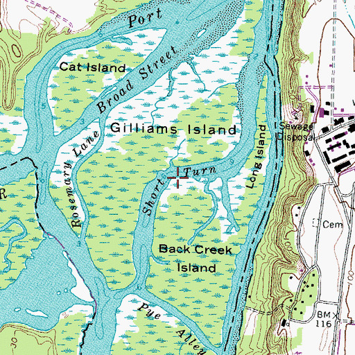 Topographic Map of Short Turn, VA
