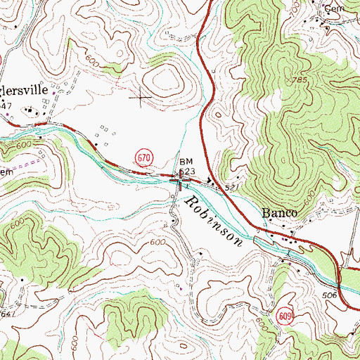 Topographic Map of Shotwell Run, VA