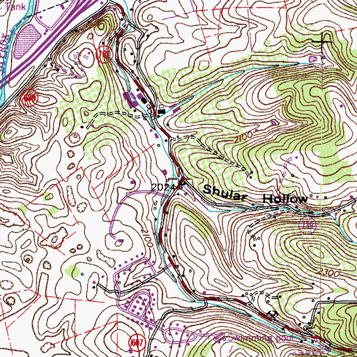 Topographic Map of Shular Hollow, VA