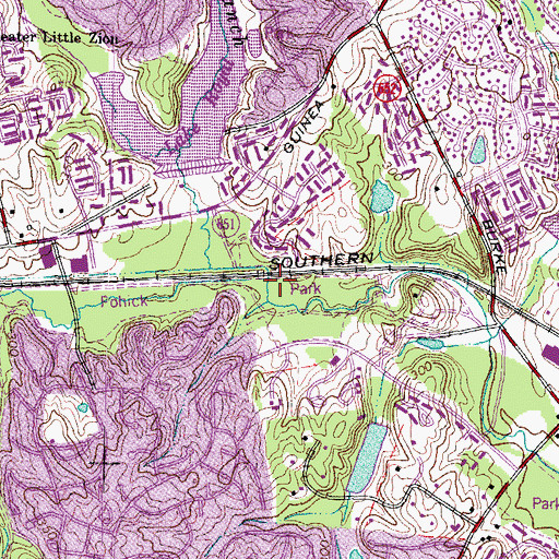 Topographic Map of Sideburn Branch, VA