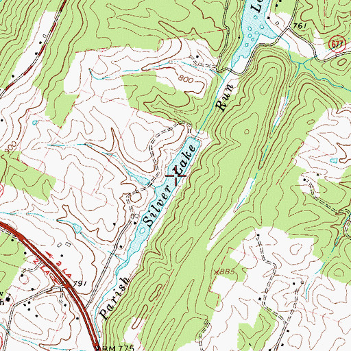 Topographic Map of Silver Lake, VA