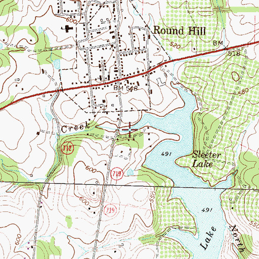 Topographic Map of Simpsons Creek, VA