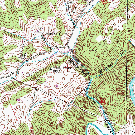 Topographic Map of Sinkhole Valley, VA