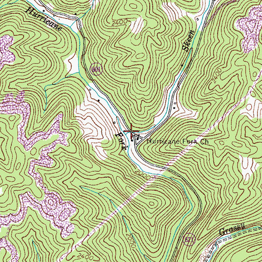 Topographic Map of Skeen Creek, VA