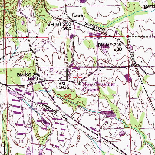 Topographic Map of New Brashiers Chapel Cemetery, AL