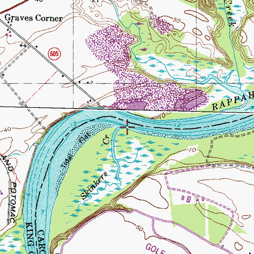 Topographic Map of Skinkers Creek, VA