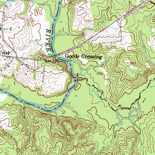 Topographic Map of Skinquarter Creek, VA