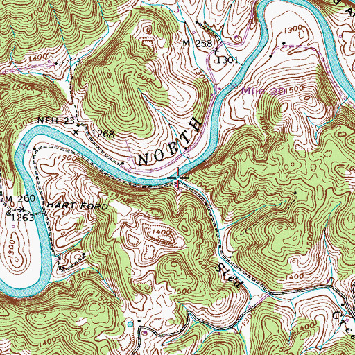 Topographic Map of Sled Creek, VA