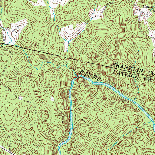 Topographic Map of Small Creek, VA
