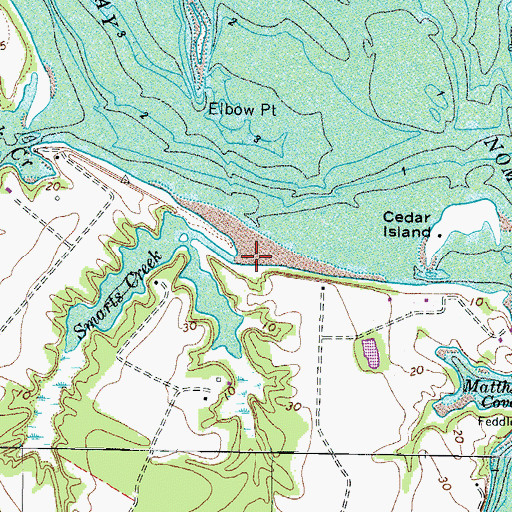 Topographic Map of Smarts Creek, VA