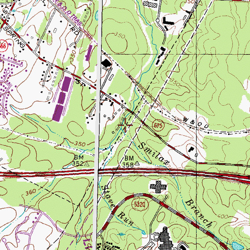 Topographic Map of Smilax Branch, VA