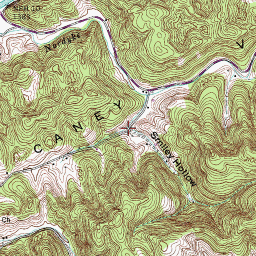 Topographic Map of Smiley Hollow, VA