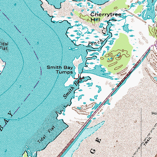 Topographic Map of Smith Bay, VA
