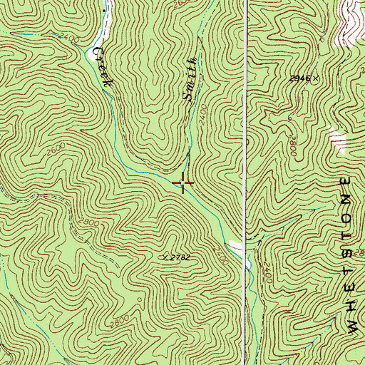 Topographic Map of Smith Branch, VA