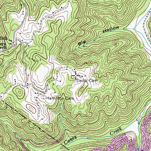 Topographic Map of Smith Cemetery, VA
