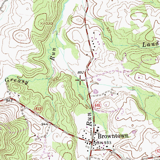 Topographic Map of Smith Creek, VA