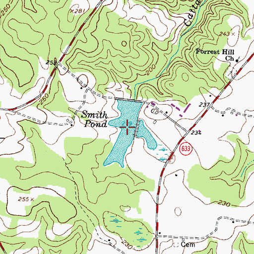 Topographic Map of Smith Pond, VA