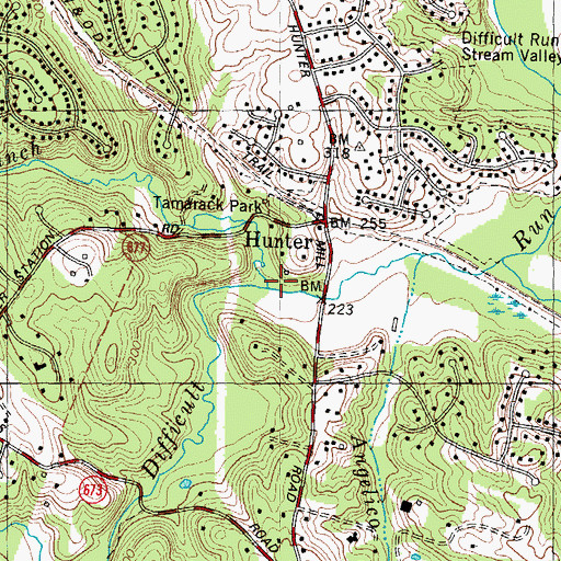 Topographic Map of Snakeden Branch, VA