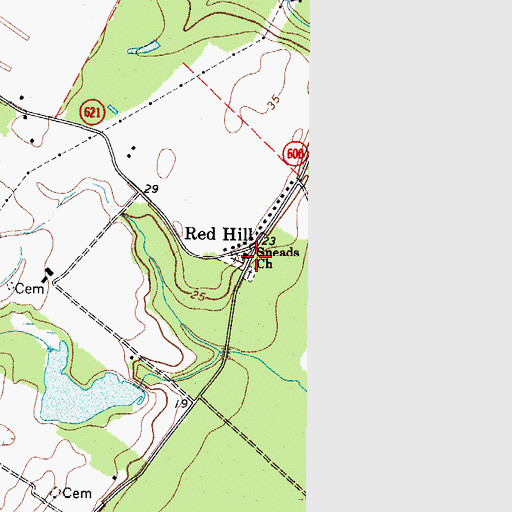 Topographic Map of Sneads Church, VA