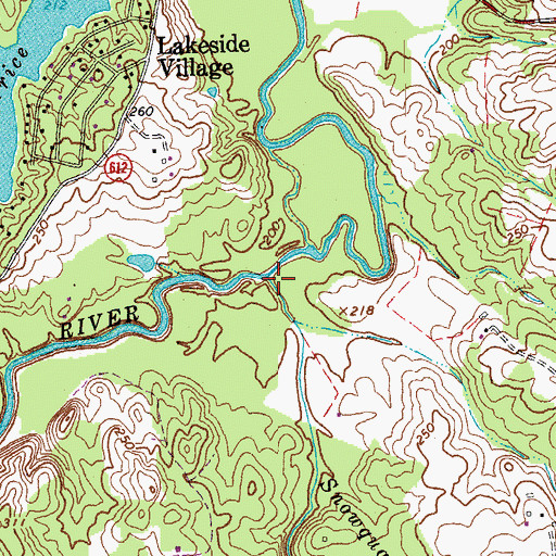 Topographic Map of Snowquarter Creek, VA