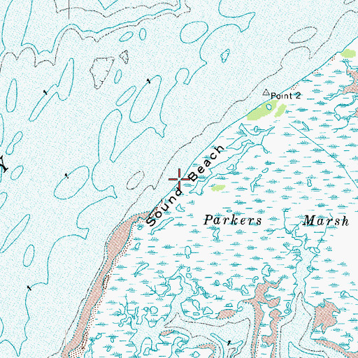 Topographic Map of Sound Beach, VA
