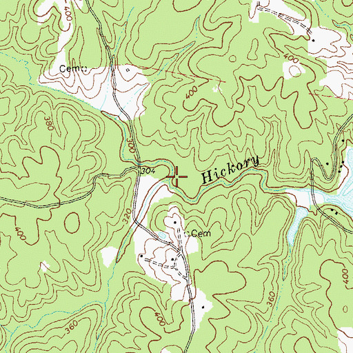 Topographic Map of South Fork Hickory Creek, VA