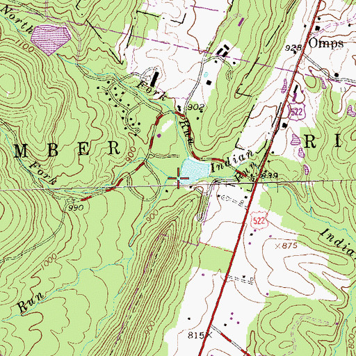 Topographic Map of South Fork Indian Run, WV