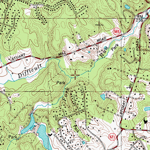 Topographic Map of South Fork Little Difficult Run, VA