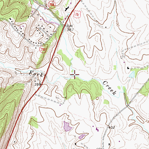 Topographic Map of South Fork Sycolin Creek, VA