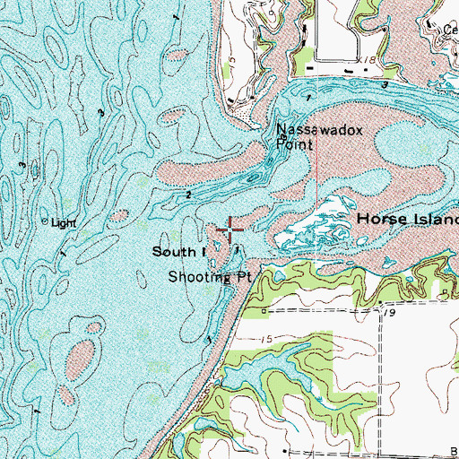 Topographic Map of South Island, VA