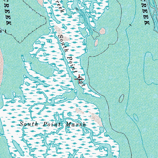 Topographic Map of South Point Gut, VA