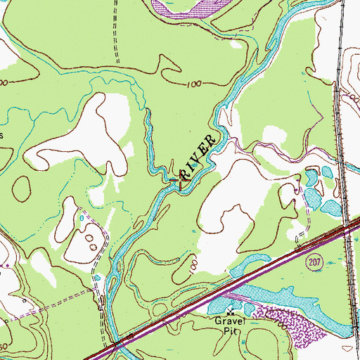 Topographic Map of South River, VA