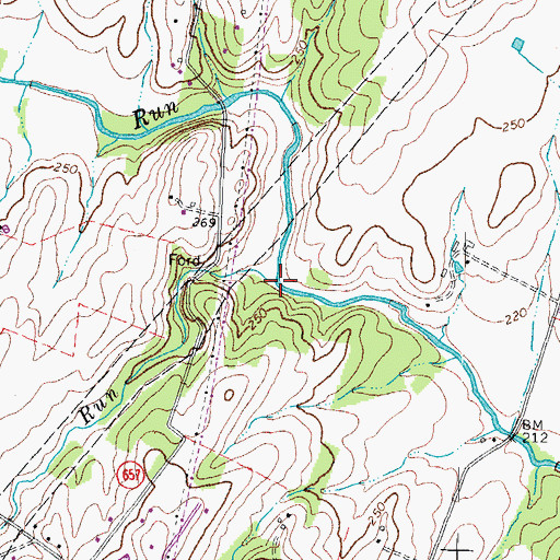 Topographic Map of South Run, VA
