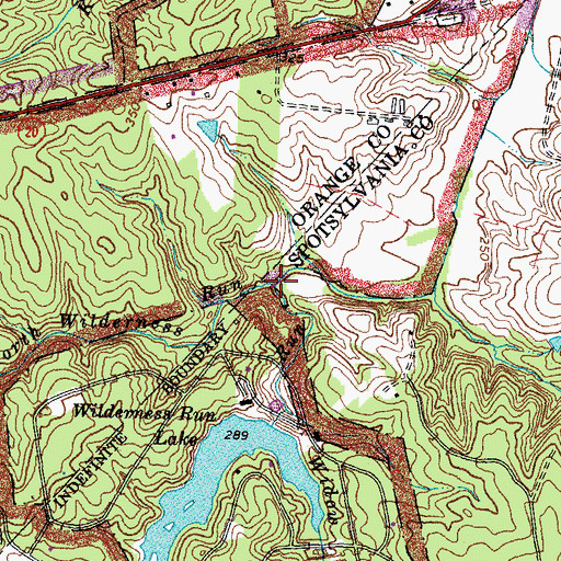 Topographic Map of South Wilderness Run, VA