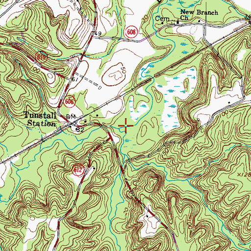 Topographic Map of Southern Branch, VA