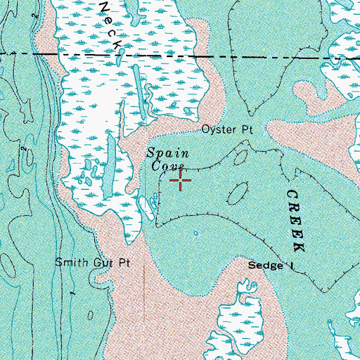 Topographic Map of Spain Cove, VA