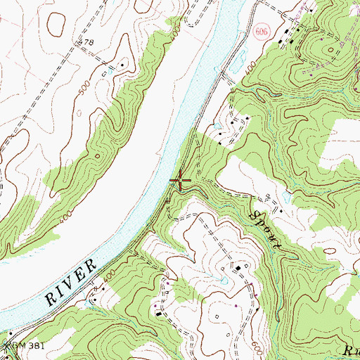 Topographic Map of Spout Run, VA