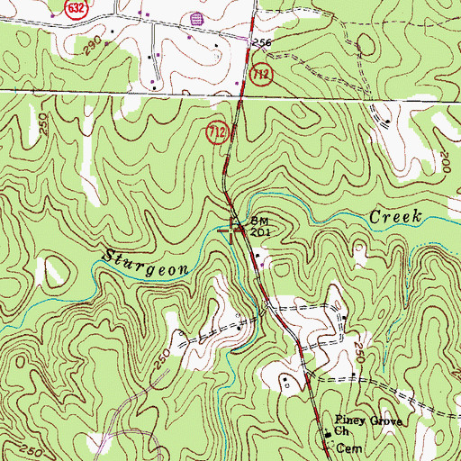 Topographic Map of Spring Branch, VA