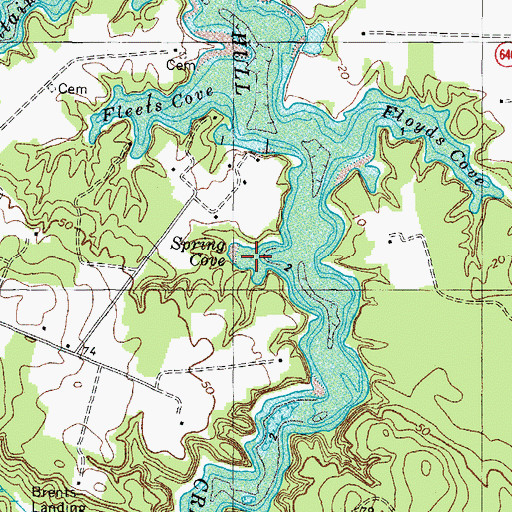 Topographic Map of Spring Cove, VA
