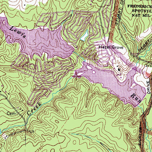Topographic Map of Spring Creek, VA