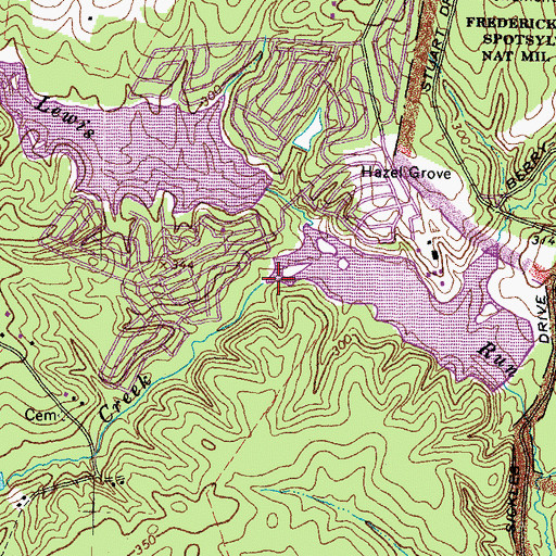 Topographic Map of Spring Creek, VA