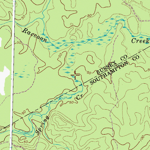 Topographic Map of Spring Creek, VA